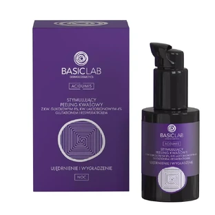 BasicLab Acidumis, stimulerende zure peeling voor de nacht, verstevigend en gladmakend, 30 ml