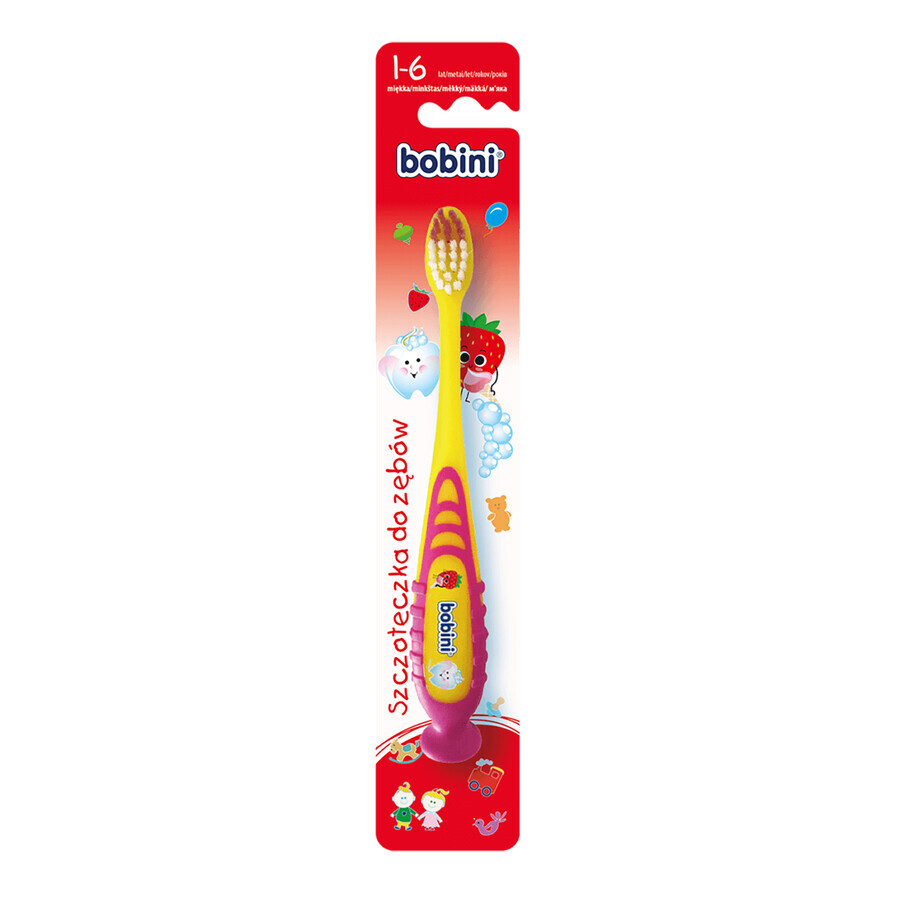 Winkel op Bobini, tandenborstel voor kinderen, 1-6 jaar, zacht, 1 stuk Bobini, tandenborstel voor kinderen, 1-6 jaar, zacht, 1 stuk