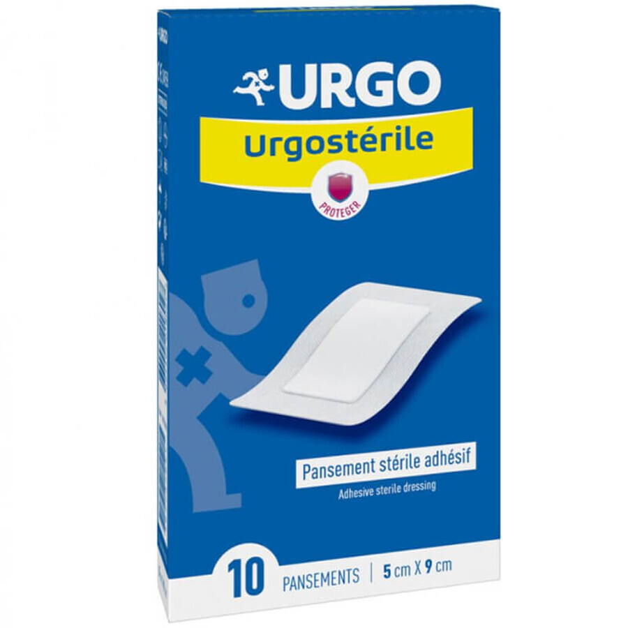 Buy Urgo Urgosterile, sterile dressing, self-adhesive, 5 cm x 9 cm, 10 pieces Urgo Urgosterile, sterile dressing, self-adhesive, 5 cm x 9 cm, 10 pieces