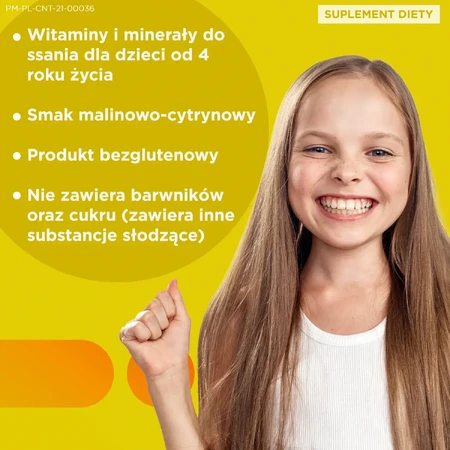 Centrum Junior for children aged 4 and up, lemon-raspberry flavor, 30 lozenges