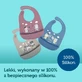 Canpol Babies, babero de silicona con bolsillo, Bonjour Paris, burdeos, a partir de 4 meses, 1 unidad