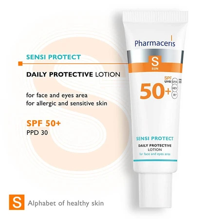 Pharmaceris S Sensi Protect, Daily protection emulsion for face and eyes, SPF 50+, 50 ml