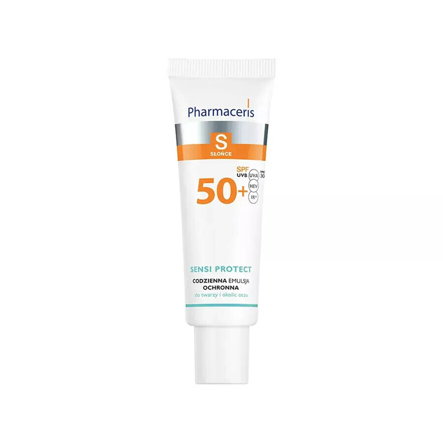 Pharmaceris S Sensi Protect, émulsion de protection quotidienne pour le visage et les yeux, SPF 50+, 50 ml