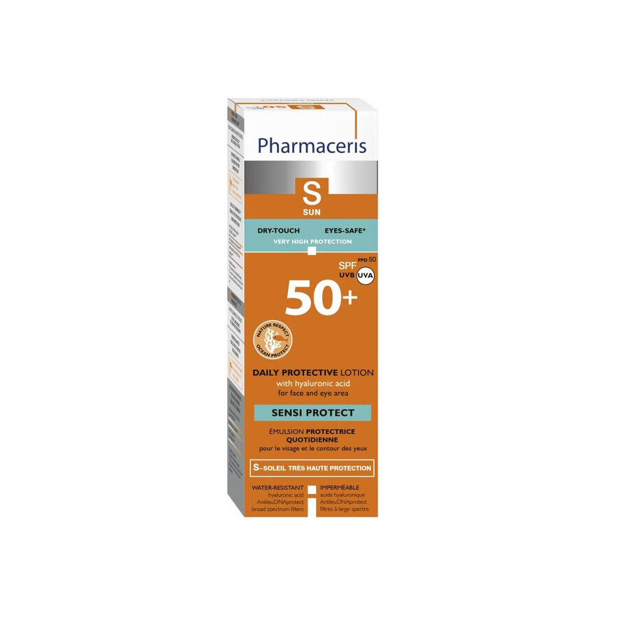 Pharmaceris S Sensi Protect, émulsion de protection quotidienne pour le visage et les yeux, SPF 50+, 50 ml