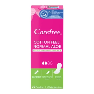 Compresas higiénicas Carefree Cotton Feel Normal Aloe, aroma aloe, 20 uds.