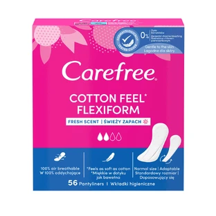 Carefree Cotton Feel Flexiform tampons, fresh fragrance, 56 pcs.