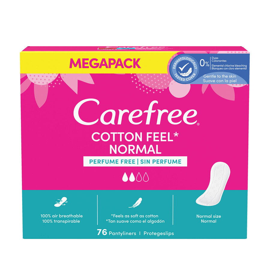 Comprar Compresas higiénicas Carefree Cotton Feel Normal, sin perfume, 76 unid. Compresas higiénicas Carefree Cotton Feel Normal, sin perfume, 76 unid.