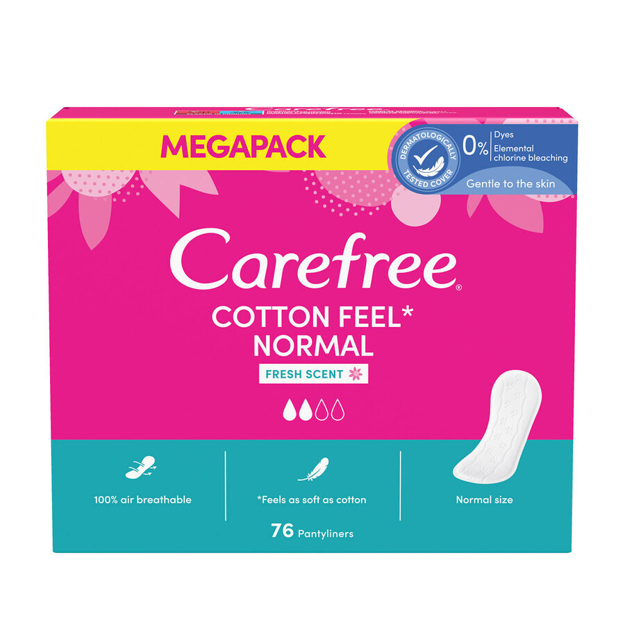 Winkel op Carefree Cotton Feel Normaal maandverband, frisse geur, 76 stuks Carefree Cotton Feel Normaal maandverband, frisse geur, 76 stuks