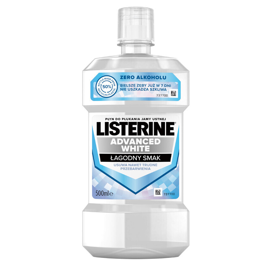 Comprar Listerine Advanced White, enjuague bucal, sabor suave, 500 ml Listerine Advanced White, enjuague bucal, sabor suave, 500 ml