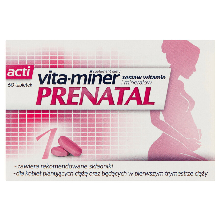 Cumpără Acti Vita-miner Prenatal, 60 comprimate Acti Vita-miner Prenatal, 60 comprimate