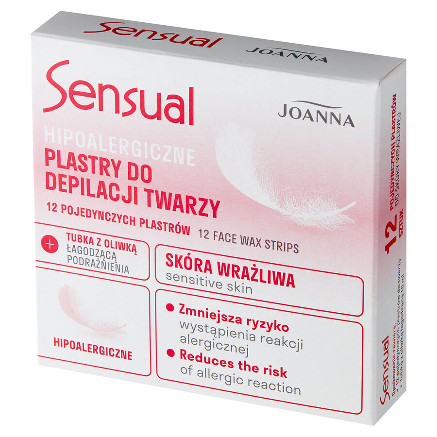 Buy Joanna Sensual Hypoallergenic Facial Hair Removal Patches for Sensitive Skin 12 Pack Joanna Sensual Hypoallergenic Facial Hair Removal Patches for Sensitive Skin 12 Pack