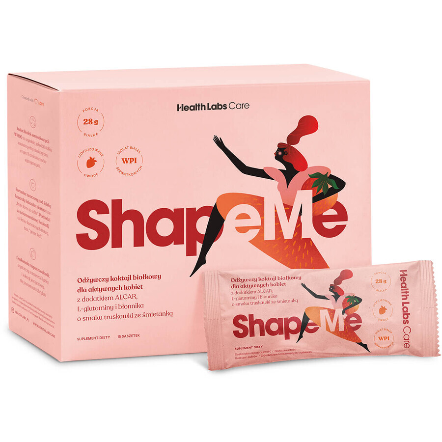 Acquista HealthLabs ShapeMe Mix Proteico Nutriente per Donne Attive alla Fragola e Panna, Confezione da 15 Bustine HealthLabs ShapeMe Mix Proteico Nutriente per Donne Attive alla Fragola e Panna, Confezione da 15 Bustine