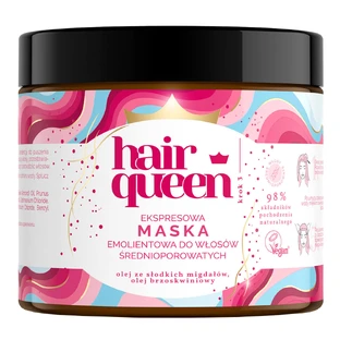Hair Queen, mascarilla emoliente exprés para cabellos de porosidad media, 400 ml