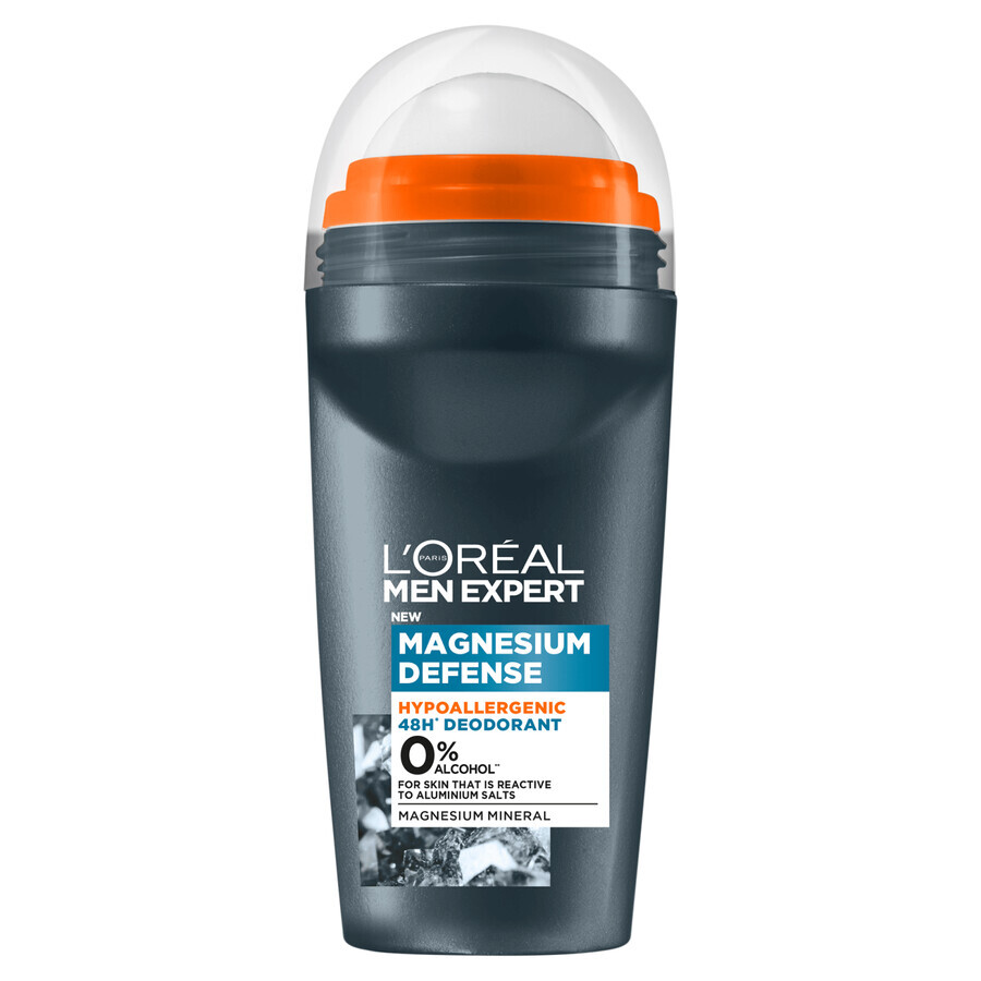 Comprar L'Oréal Men Expert, Magnesium Defense, desodorante roll-on, 50 ml L'Oréal Men Expert, Magnesium Defense, desodorante roll-on, 50 ml