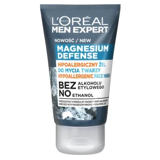 L'Oréal Men Expert, Magnesium Defense, gel nettoyant visage, hypoallergénique, 100 ml