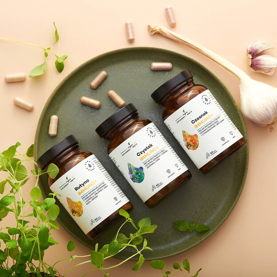 Acquista Aura Herbals Aglio Immuno+, Integratore Alimentare, Supporto Immunitario, Capsule - Confezione da 60 Aura Herbals Aglio Immuno+, Integratore Alimentare, Supporto Immunitario, Capsule - Confezione da 60