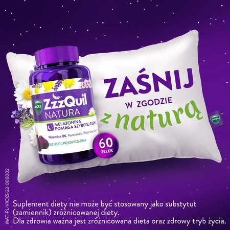 ZzzQuil Natura, jelly candy, mango-banana flavor, 30 pieces