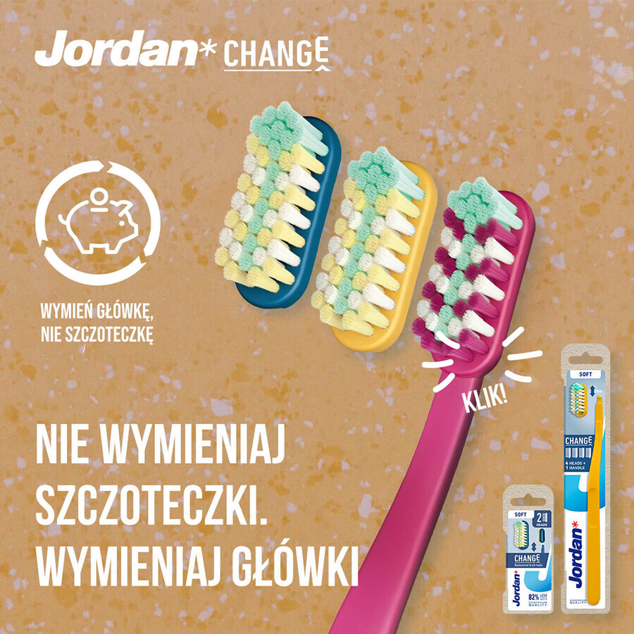 Comprar Jordan Change, puntas de recambio para cepillos de dientes, Mediana, 2 piezas Jordan Change, puntas de recambio para cepillos de dientes, Mediana, 2 piezas