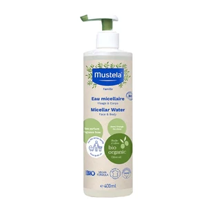 Mustela Bio, agua micelar sin aclarado, 400 ml