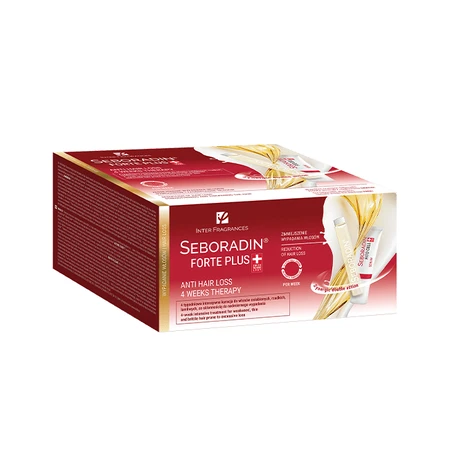 Seboradin Forte Plus, tratamiento anticaída, 5,5 ml x 24 ampollas + suero, 4 x 6 g