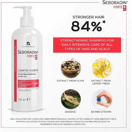 Seboradin Forte, Shampoo gegen Haarausfall, 400 ml