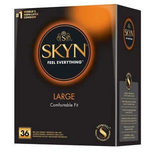 Unimil Skyn Large, preservativos sin látex, ajuste cómodo, 36 unidades