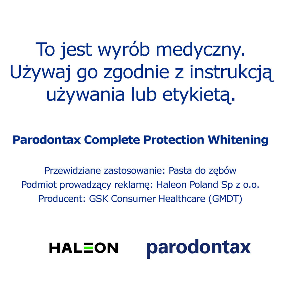 Comprar Parodontax Complete Protection Pasta dentífrica blanqueadora, 75 ml Parodontax Complete Protection Pasta dentífrica blanqueadora, 75 ml