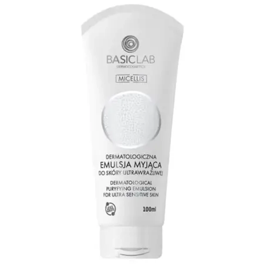 BasicLab Micellis, emulsión dermatológica limpiadora para pieles ultrasensibles, 100 ml