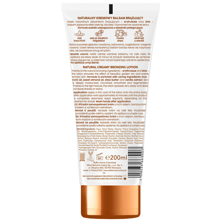 Buy beBIO Ewa Chodakowska, Natural tanning lotion, 200 ml beBIO Ewa Chodakowska, Natural tanning lotion, 200 ml