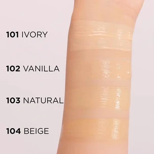 Eveline Cosmetics Satin Matt Foundation, base de maquillaje matificante para el rostro, 101 Ivory, 30 ml