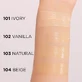 Eveline Cosmetics Satin Matt Foundation, base de maquillaje matificante para el rostro, 101 Ivory, 30 ml