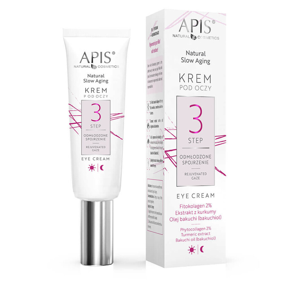 Cumpără Apis Natural Slow Aging Step 3, Cremă de ochi, aspect întinerit, 15 ml Apis Natural Slow Aging Step 3, Cremă de ochi, aspect întinerit, 15 ml