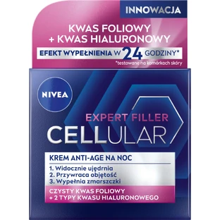 Nivea Hyaluron Cellular Filler, crema de noche antiedad, 50 ml