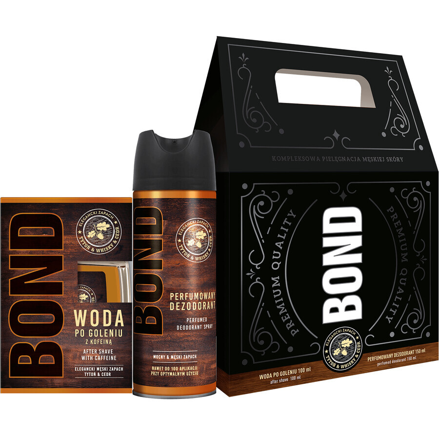 Comprar Set Bond Tabaco, Whisky y Cedro, aftershave, 100ml + desodorante, 150ml Set Bond Tabaco, Whisky y Cedro, aftershave, 100ml + desodorante, 150ml