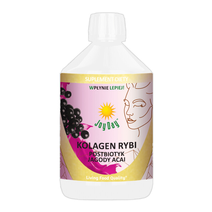 Cumpără Joy Day Fish Collagen Postbiotic Acai Berry, 500 ml Joy Day Fish Collagen Postbiotic Acai Berry, 500 ml