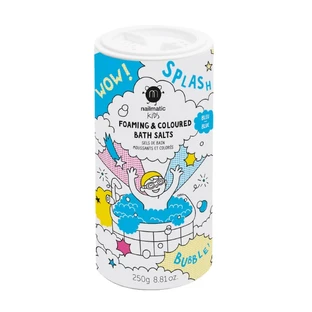 Nailmatic Kids Foam & Coloured, sare de baie spumantă, pentru copii, albastru, 250 g