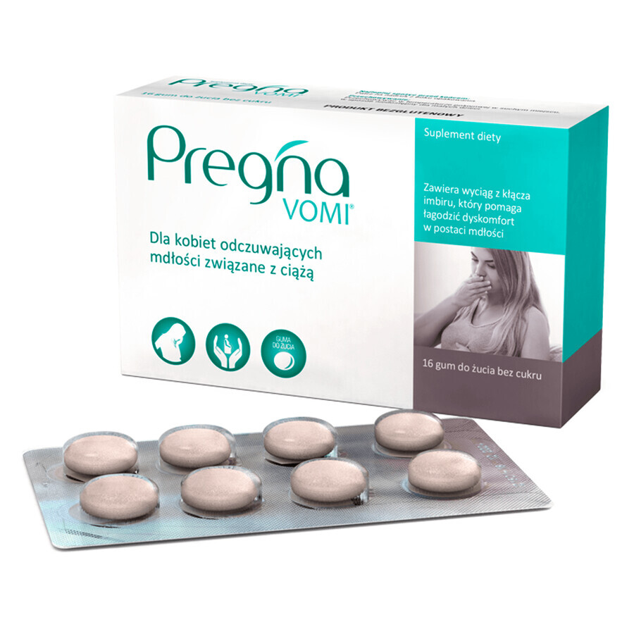 Acquista Gomma da masticare antiemetica Pregna, confezione da 20 pezzi. Gomma da masticare antiemetica Pregna, confezione da 20 pezzi.