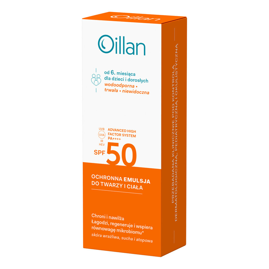 Comprar Oillan Sun, emulsión protectora para rostro y cuerpo, FPS 50, 100 ml Oillan Sun, emulsión protectora para rostro y cuerpo, FPS 50, 100 ml
