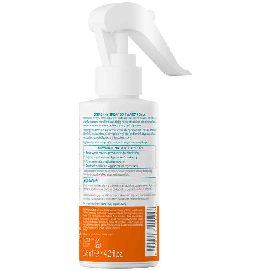 Buy Oillan Sun, Protective spray for face and body, SPF 50, 125 ml Oillan Sun, Protective spray for face and body, SPF 50, 125 ml