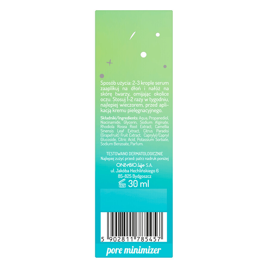 Acquista OnlyBio, Adaptogenne serum do twarzy zwajce pory, 30 ml OnlyBio, Adaptogenne serum do twarzy zwajce pory, 30 ml