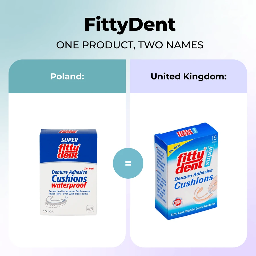 Guarnizioni per il fissaggio di protesi inferiori e superiori Fittydent Super, 15 pezzi, Dentaid