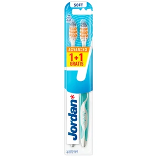 Jordan Advanced, Suave, cepillo de dientes, 2 piezas