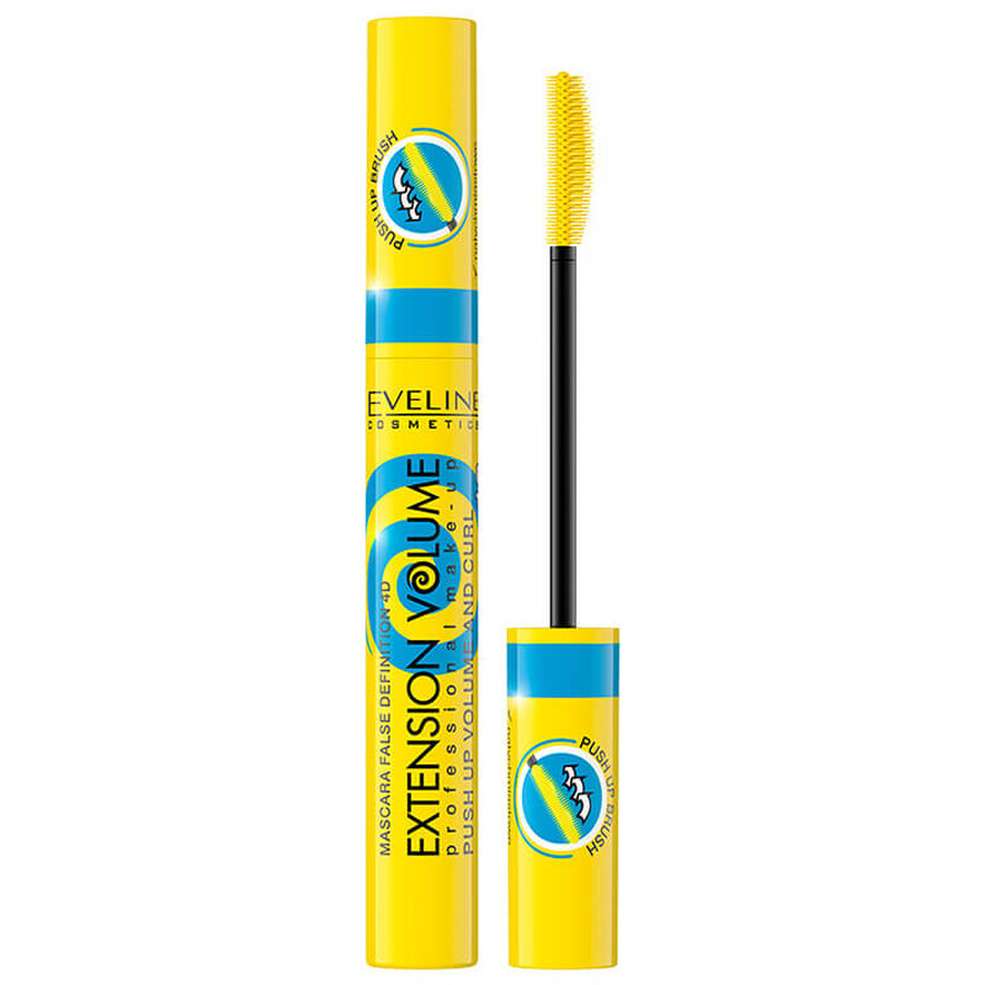 Buy Eveline Cosmetics Extension Volume Push Up, thickening and curling mascara, black, 10 ml Eveline Cosmetics Extension Volume Push Up, thickening and curling mascara, black, 10 ml