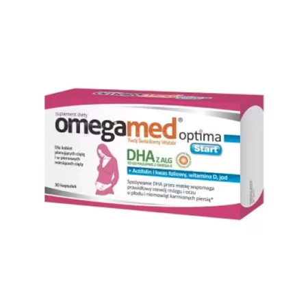 Omegamed Optima Start DHA à base d'algues pour les femmes planifiant une grossesse et dans les premiers mois de grossesse, 30 gélules