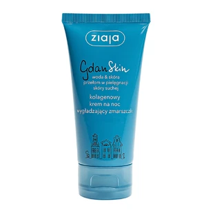 Ziaja GdanSkin, crème de nuit au collagène, lissage des rides, 50 ml