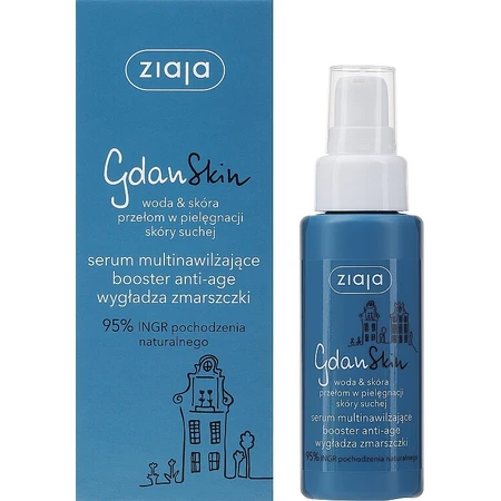 Ziaja GdanSkin, suero multihidratante, potenciador antiedad, 50 ml