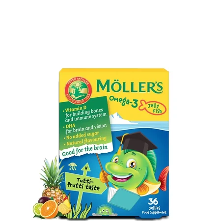 Omega-3 Pesce alla fruta, 36 pezzi, Möller’s