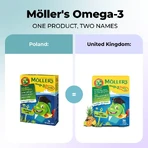 Omega-3 Pesce alla fruta, 36 pezzi, Möller’s