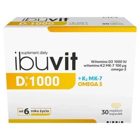 Ibuvit D3 1000 + K2MK-7 Omega 3 30 cápsulas