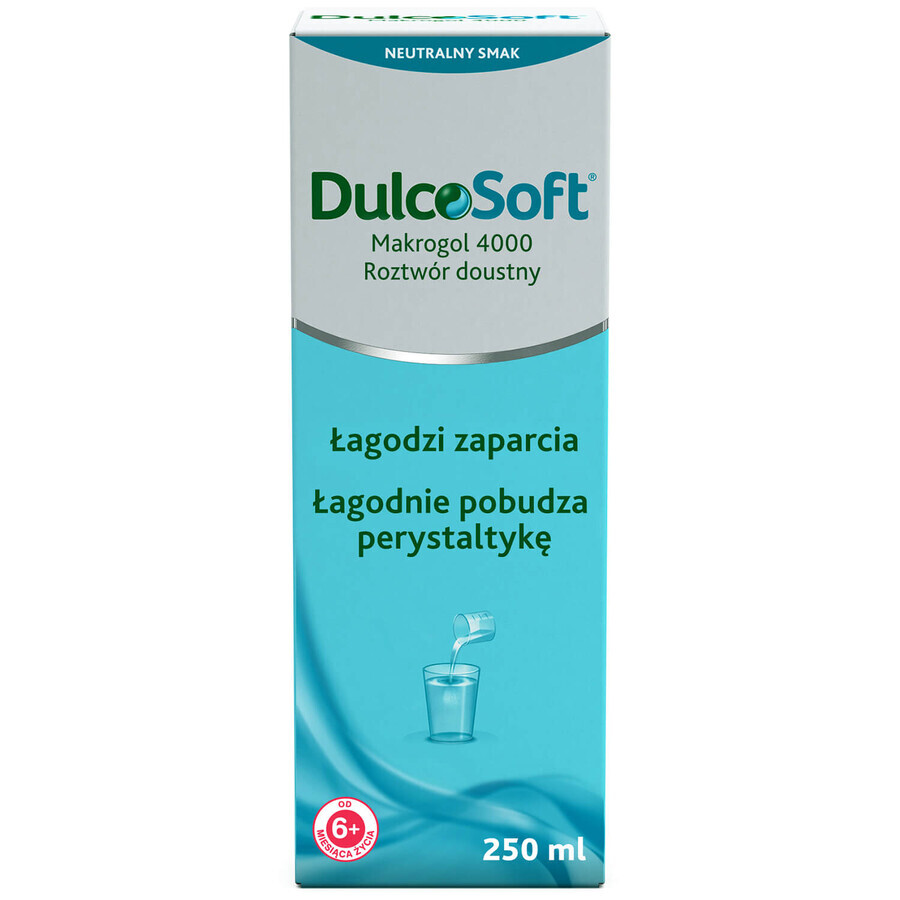 Cumpără DulcoSoft, soluție orală pentru copii de la 6 luni și adulți, 250 ml DulcoSoft, soluție orală pentru copii de la 6 luni și adulți, 250 ml